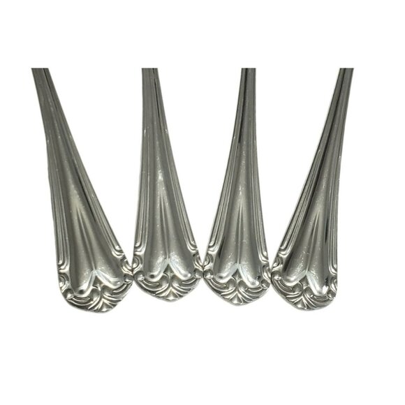 Hampton Silversmiths Katrinka 4 Oval Soup Spoons Stainless Replacement Place 215 - Picture 3 of 8